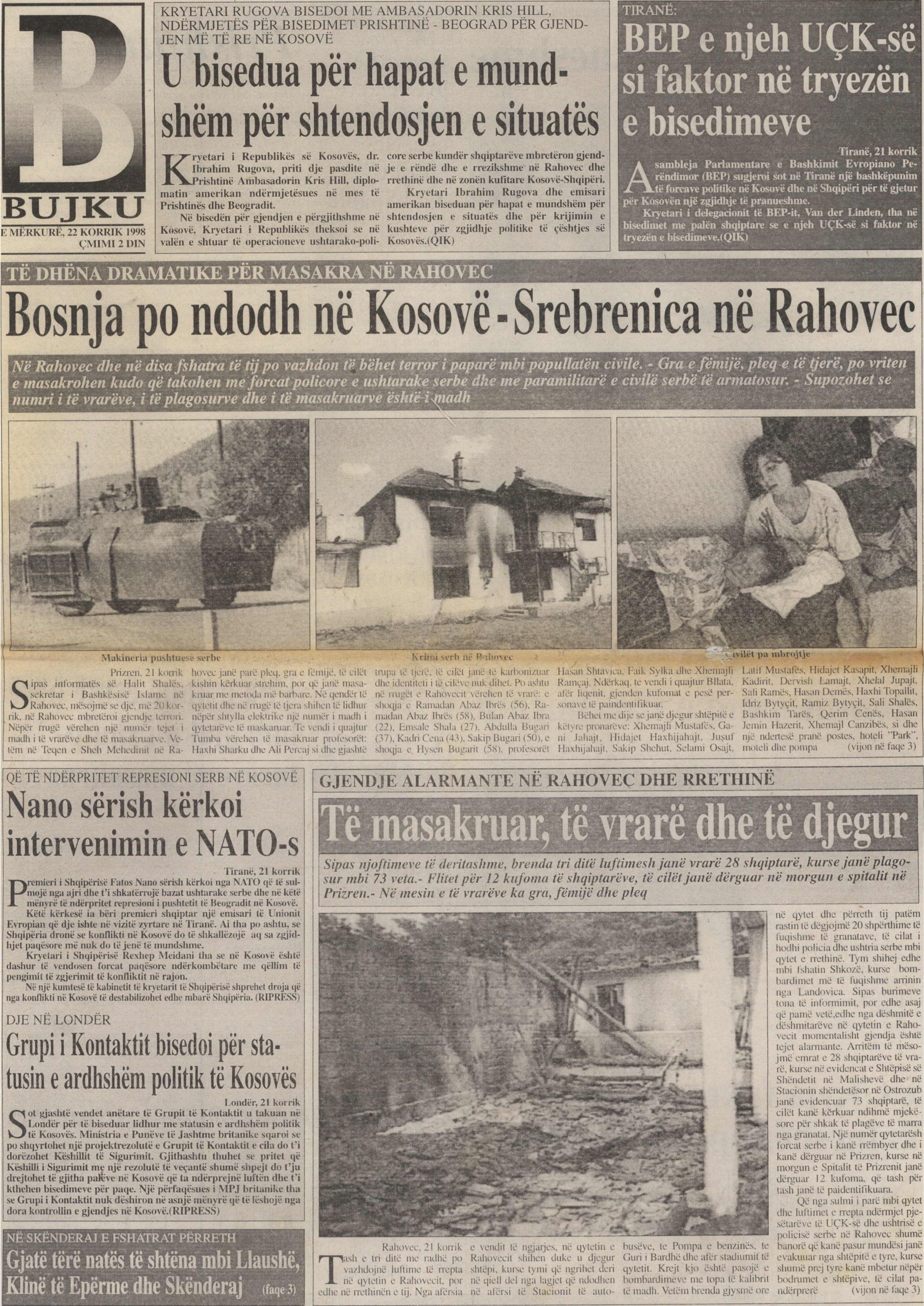 Para 23 viteve në Kosovë ndodhte Bosnja, në Rahovec Srebrenica Dielli The Sun